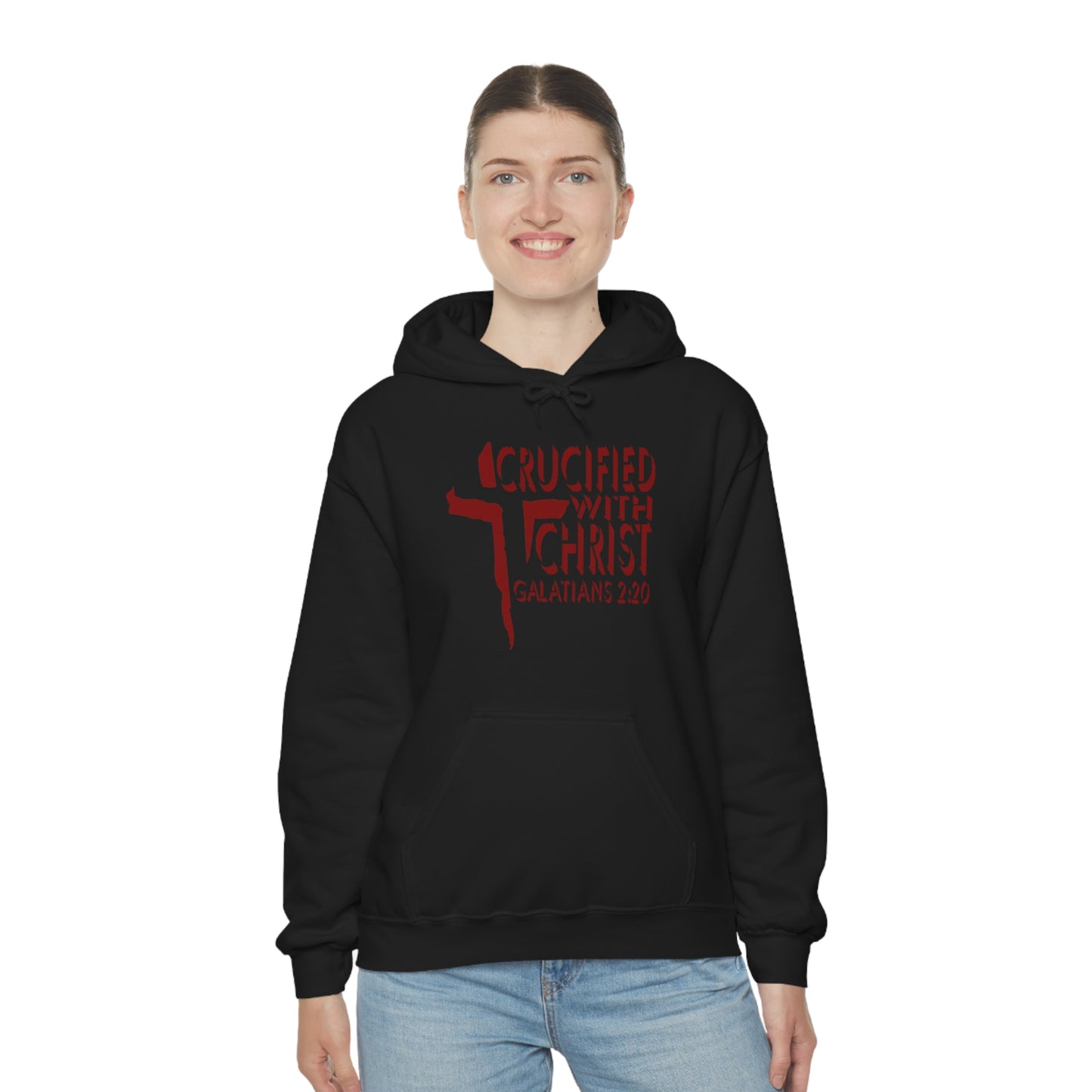 Crucified With Christ Design (Red)- Unisex Hoodie