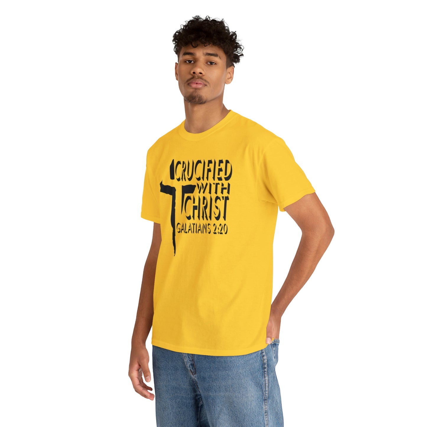 Crucified With Christ Design (Black)- Unisex T-Shirt