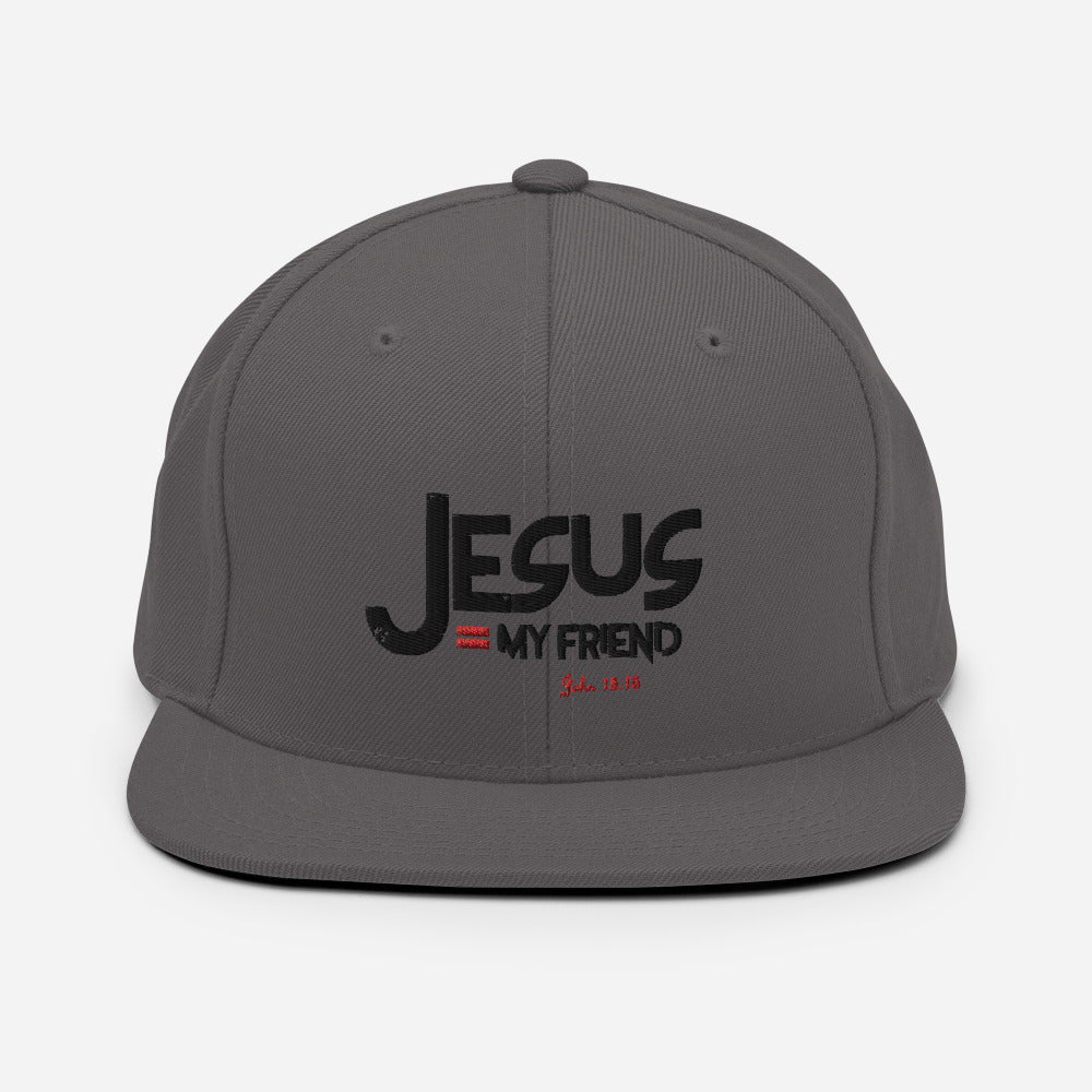 Jesus = My Friend Design (Black)= Snapback Cap