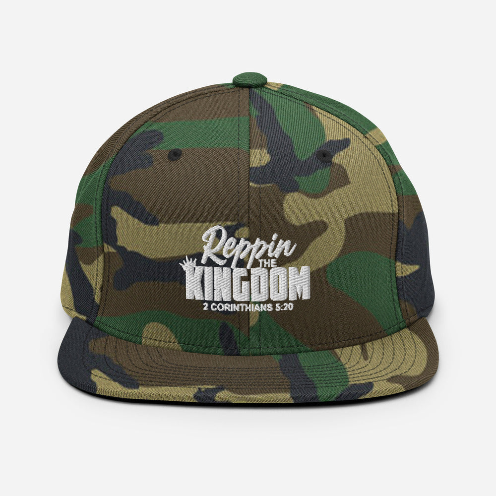 Reppin' The Kingdom Design (White)- Snapback Cap