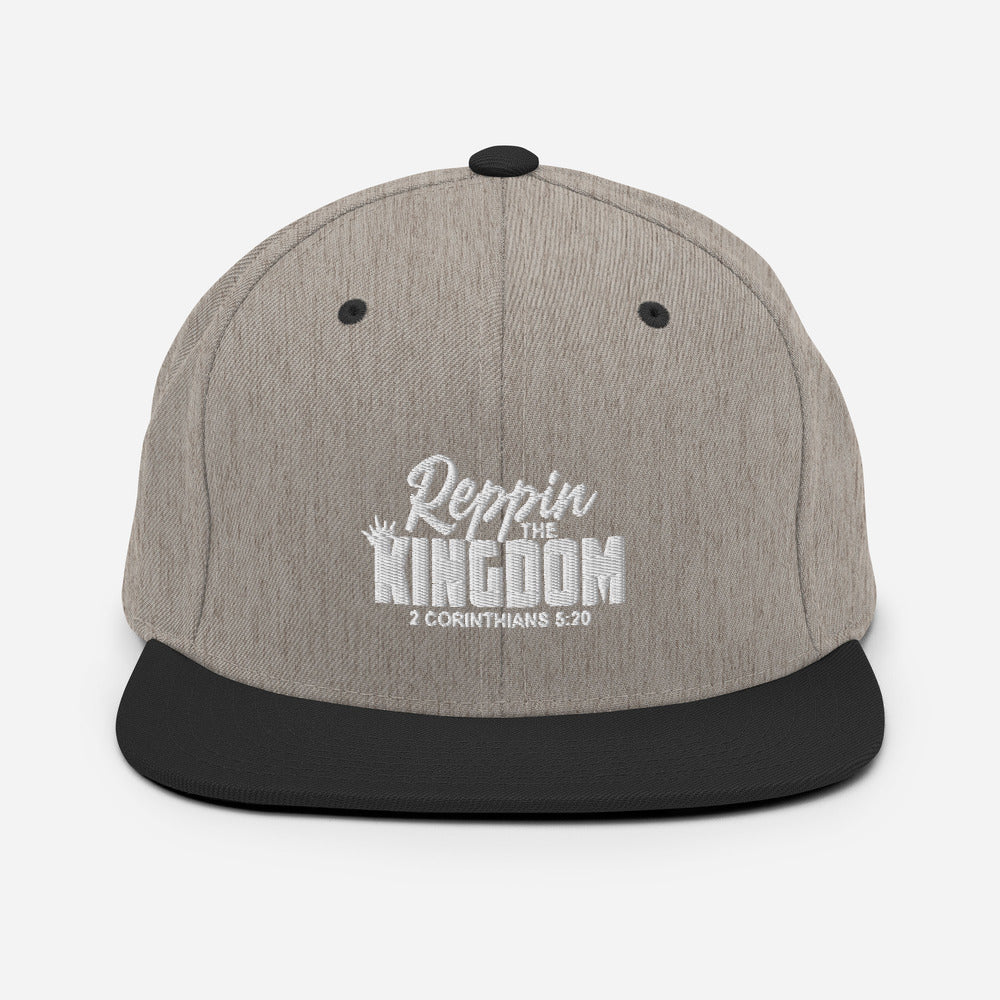 Reppin' The Kingdom Design (White)- Snapback Cap