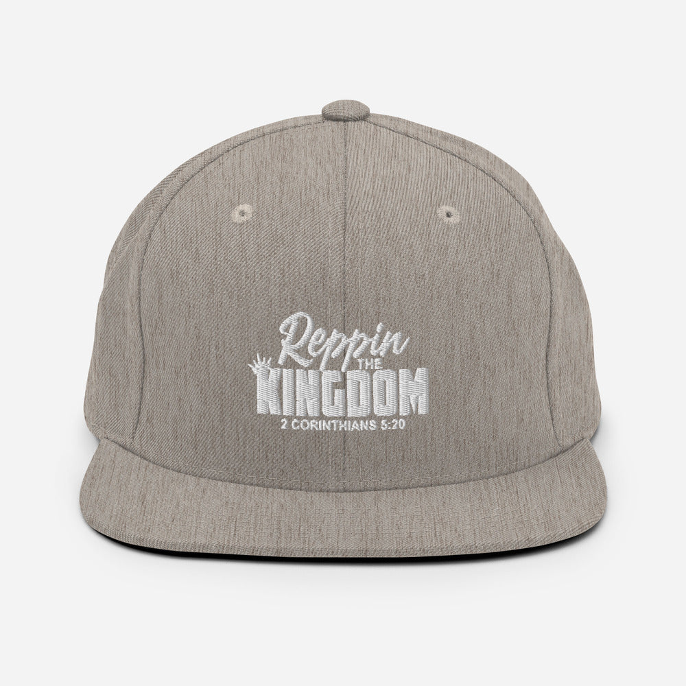 Reppin' The Kingdom Design (White)- Snapback Cap