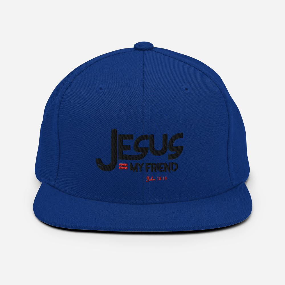 Jesus = My Friend Design (Black)= Snapback Cap