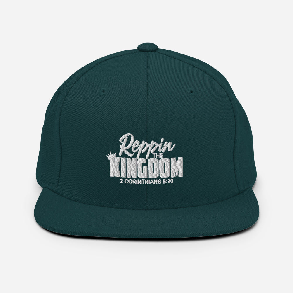 Reppin' The Kingdom Design (White)- Snapback Cap