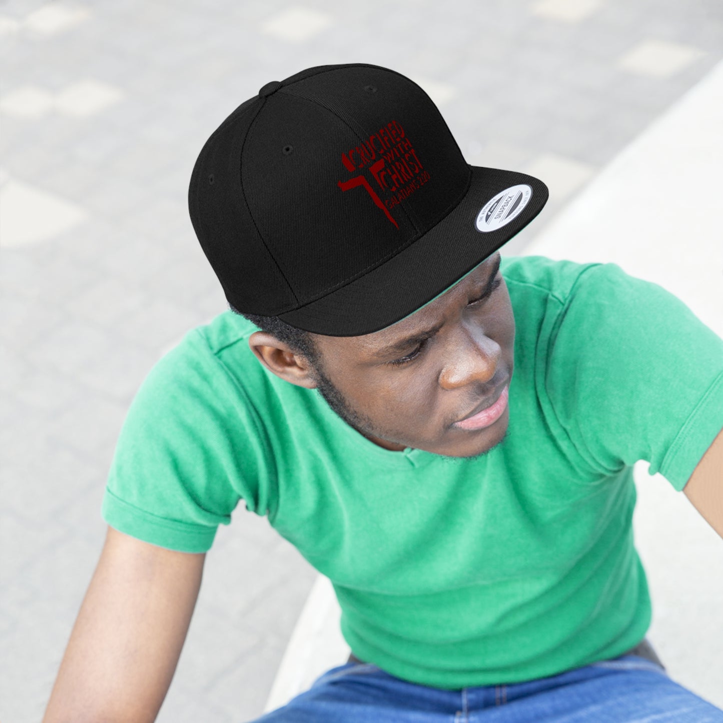 Crucified With Christ Design (Red)- Cap