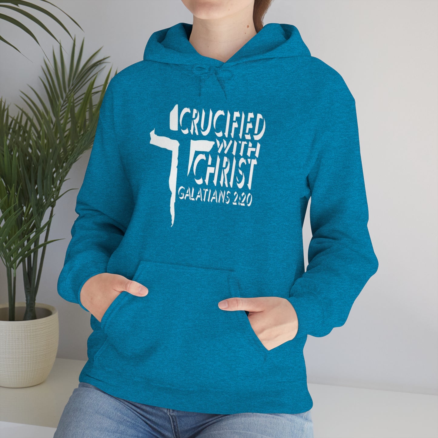 Crucified With Christ Design (White)- Unisex Hoodie