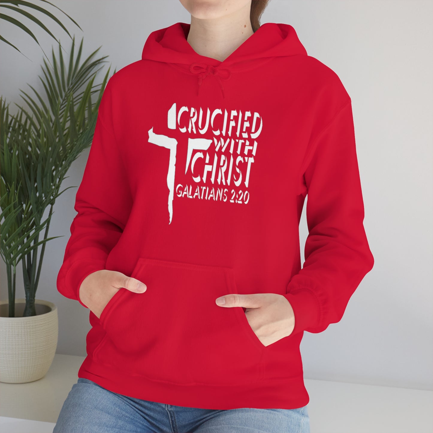 Crucified With Christ Design (White)- Unisex Hoodie