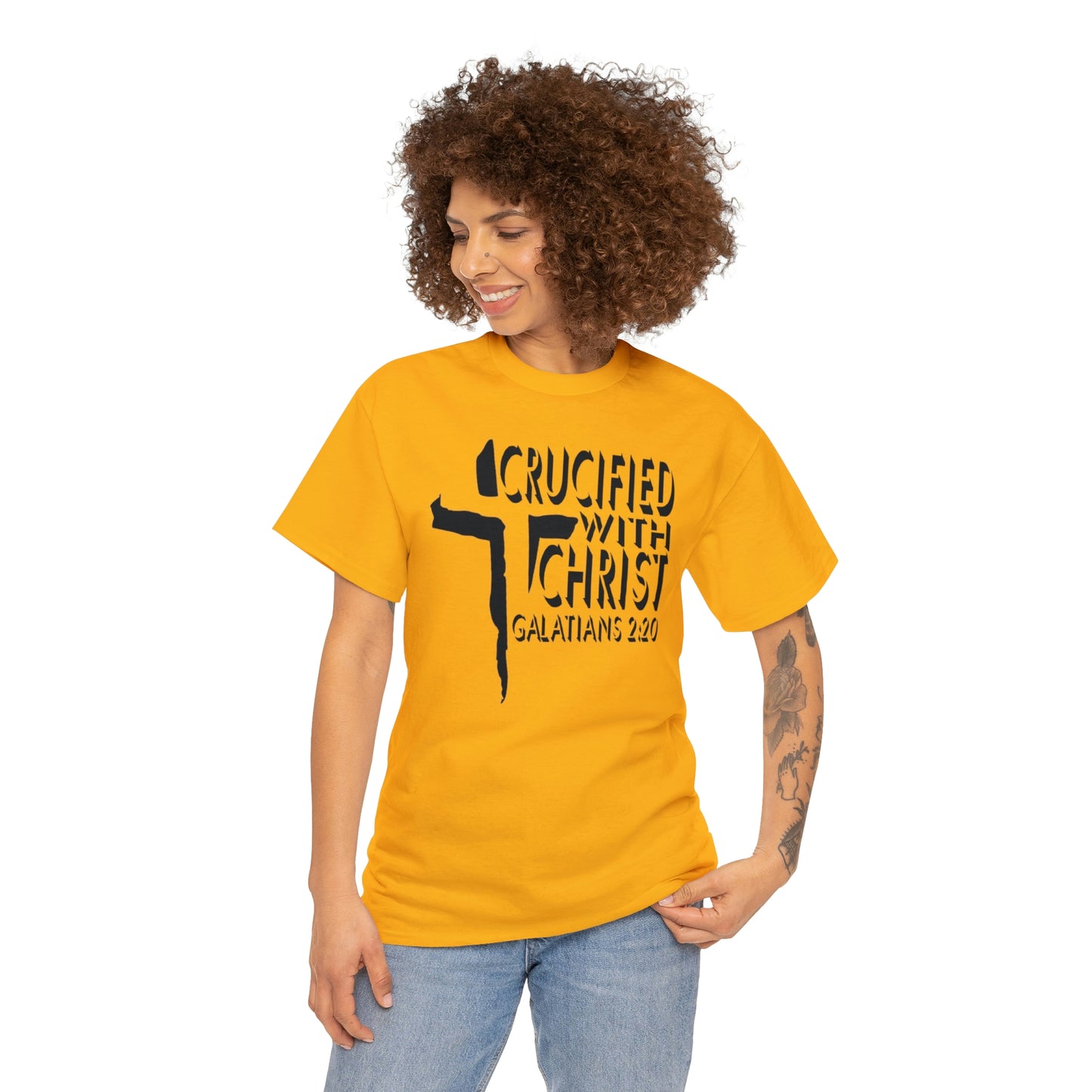 Crucified With Christ Design (Black)- Unisex T-Shirt