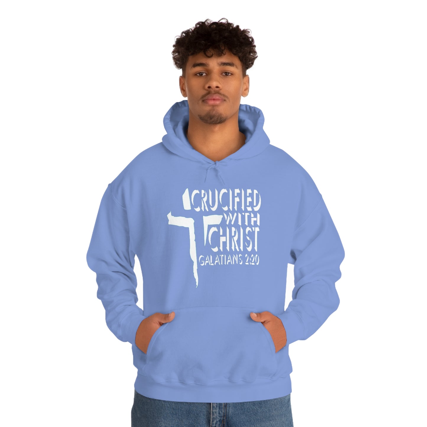 Crucified With Christ Design (White)- Unisex Hoodie